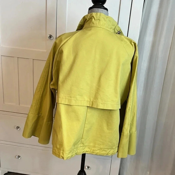 MARLA WYNNE NWOT Pear Green Twill Tent Jacket, Size S - Picture 6 of 11